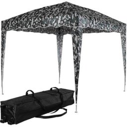 Instent - Structure de tonnelle pliante 3x3m acier basic, couleur urban, avec sac de transport à
