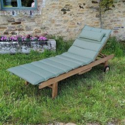 Matelas à motifs gris/blanc pour bain de soleil - Gris