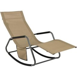 Sobuy - OGS47-KA Fauteuil à Bascule Transat de Relaxation Chaise Longue Bain de Soleil Rocking