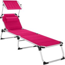 Transat de jardin Lorella - chaise longue de jardin, bain de soleil, transat de plage - rose vif