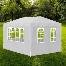 Tente de réception Tonnelle de Jardin - Rapide à Installer 3 x 4 m Blanc BV117711 Bonnevie