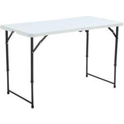 Table Pliante Blanche 122 x 61 x 74 cm - Blanc