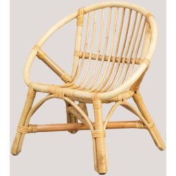 Fauteuil en rotin Dunki Kids Sklum Marron Naturel