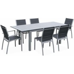 Alice's Garden - Salon de jardin table extensible - Chicago 210 - Table en aluminium 150/210cm avec
