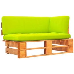Canapé d'angle palette de jardin Marron miel Bois pin imprégné Vidaxl Vert vif