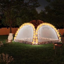 Tente de réception Tonnelle de Jardin - Rapide à Installer avec led et 4 parois 3,6x3,6x2,3m