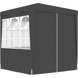 Tente de réception Tonnelle de Jardin - Rapide à Installer et parois latérales 2x2 m Anthracite 90