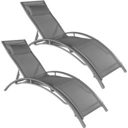 Lot de 2 transats avec coussin de tête - lot de 2 chaises longues, bains de soleil, transats jardin