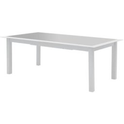 Table de jardin extensible Allure Gris & Blanc 12 places - Hespéride - Gris / blanc