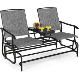 Ensemble de Meubles de Jardin 3 pièces Charge Total 240KG, Salon de Jardin avec 2 Fauteuils à