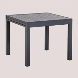 Table de jardin extensible rectangulaire en aluminium (90-180x90 cm) Starmi Sklum Gris Anthracite