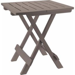 Table pliante en plastique adige - couleur : marron