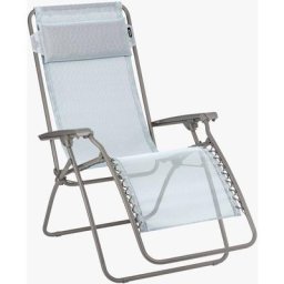 Fauteuil relax de jardin pliable Lafuma Mobilier RT2 - Ciel Tube Titane