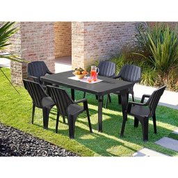 Table d'extérieur Mercurio, Table rectangulaire, Table de jardin ou de bar extensible, 100% Made in