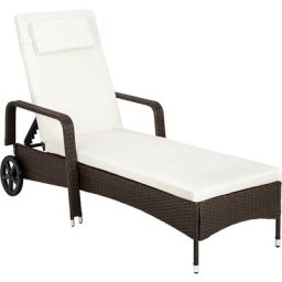 Bain de soleil métal 6 positions avec roulettes - chaise longue, transat bain de soleil, transat
