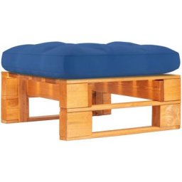 Pouf palette de jardin Bois de pin imprégné de marron miel Vidaxl Bleu royal