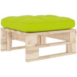 Pouf palette de jardin Bois de pin imprégné Vidaxl Vert vif