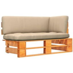 Canapé d'angle palette de jardin Marron miel Bois pin imprégné Vidaxl Beige