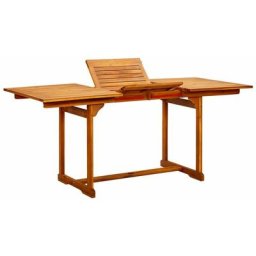 Table à manger de jardin (120-170)x80x75 cm Bois d'acacia massif Vidaxl n/a