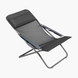 Transat de jardin pliable Lafuma Mobilier transabed - Black Tube Basalte
