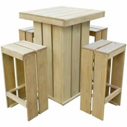 Mobilier à dîner d'extérieur 5 pcs Pin imprégné Vidaxl Brun