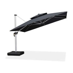 Purple Leaf - Parasol Déporté Inclinable 3.65 x 3.65 m, Parasol De Jardin Exterieur Toit à Double