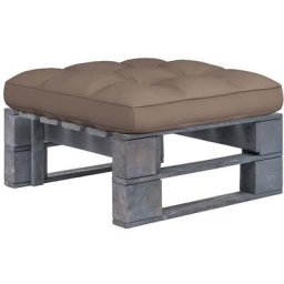 Pouf palette de jardin Bois de pin imprégné de gris Vidaxl Taupe