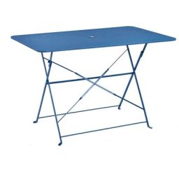 Venise - Table de jardin pliante - 4 places - Bleu - bleu roi