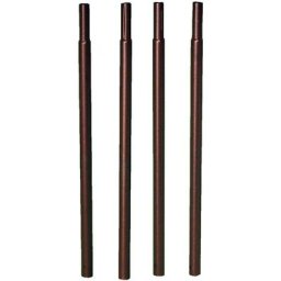 Louis Moulin Pack 4 tubes ROND20 à enfoncer fer vieilli - 45 cm - Acier époxy