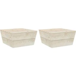 Tables de jardin 2 pcs 60x60x30 cm Bois d'épicéa imprégné vidaXL - N/A