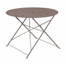 Bellagio - Table de jardin pliante - 4 places - Taupe - marron