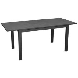 Table de jardin rectangulaire extensible Genes - graphite 110/170 cm - Proloisirs