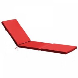 Coussin pour bain de soleil rouge 186 x 53 x 5 cm - Rouge