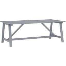 Table à manger de jardin Gris 206x100x74 cm Bois d'acacia massif Vidaxl Gris
