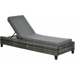 Bain de soleil transat grand confort matelas inclinaison réglable multipositions résine tressée
