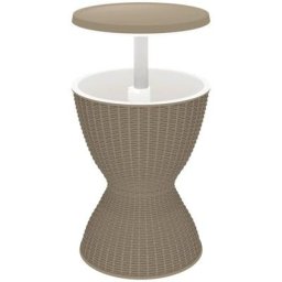 Table à glacière 3 en 1 marron clair polypropylène Vidaxl Brown