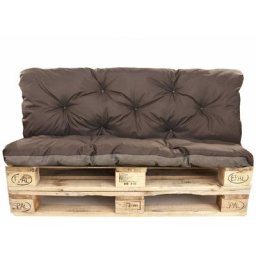 Set Coussins pour palettes, Assise 120 x 50 et Dossier 120 x 50cm, coussins canapé / coussin