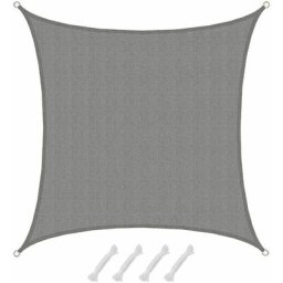 Amanka - 4x4 Voile d'Ombrage Perméable à l'Eau - Toile Ombrage Voile Voile Rectangulaire Jardin