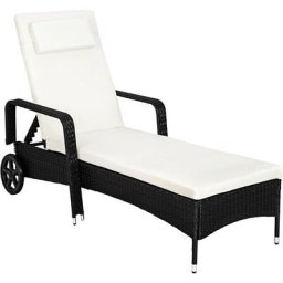 Bain de soleil métal 6 positions avec roulettes - chaise longue, transat bain de soleil, transat