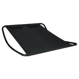 Lit bain de soleil 180 cm avec toile noire structure noire - Noir