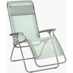 Fauteuil relax de jardin pliable Lafuma Mobilier r clip - Tilleul Lightgreen/Titane