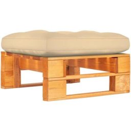 Pouf palette de jardin Bois de pin imprégné de marron miel Vidaxl Beige