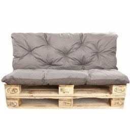 Coussin pour palette exterieur, Assise 120 x 80 et Dossier 120 x 40cm, coussins canapé / coussin