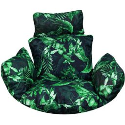 Coussin Cocoon pour balançoire suspendue - feuilles vertes