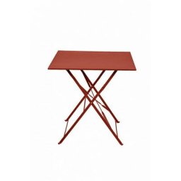 Essenciel Green - Table De Jardin Pliante Bistrot Carrée 2 Personnes Terracotta 70x70CM- Meuble de
