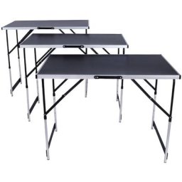 Tectake - 3 tables à tapisser - lot de 3 tables pliantes d´appoint, tables multifonction, tables de