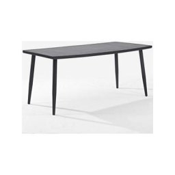 Trigano - Table de jardin métal noir 1,6 m x 0,9 m x 0,7 m - Noir
