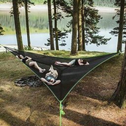 Grand hamac de camping aérien, hamac portable multi - personnes à 3 heures