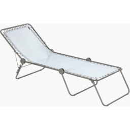 Bain de soleil pliable LAFUMA MOBILIER, SIESTA L - Ciel Tube Titane