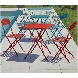 Ozalide - florence - Table de jardin pliante - 2 places - Bordeaux - bordeaux